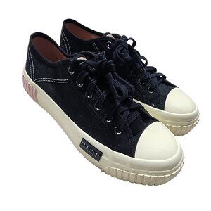 Allsaints Jackie Platform‎ Black Canvas Sneakers Size 9 US Womens Wf00302Z